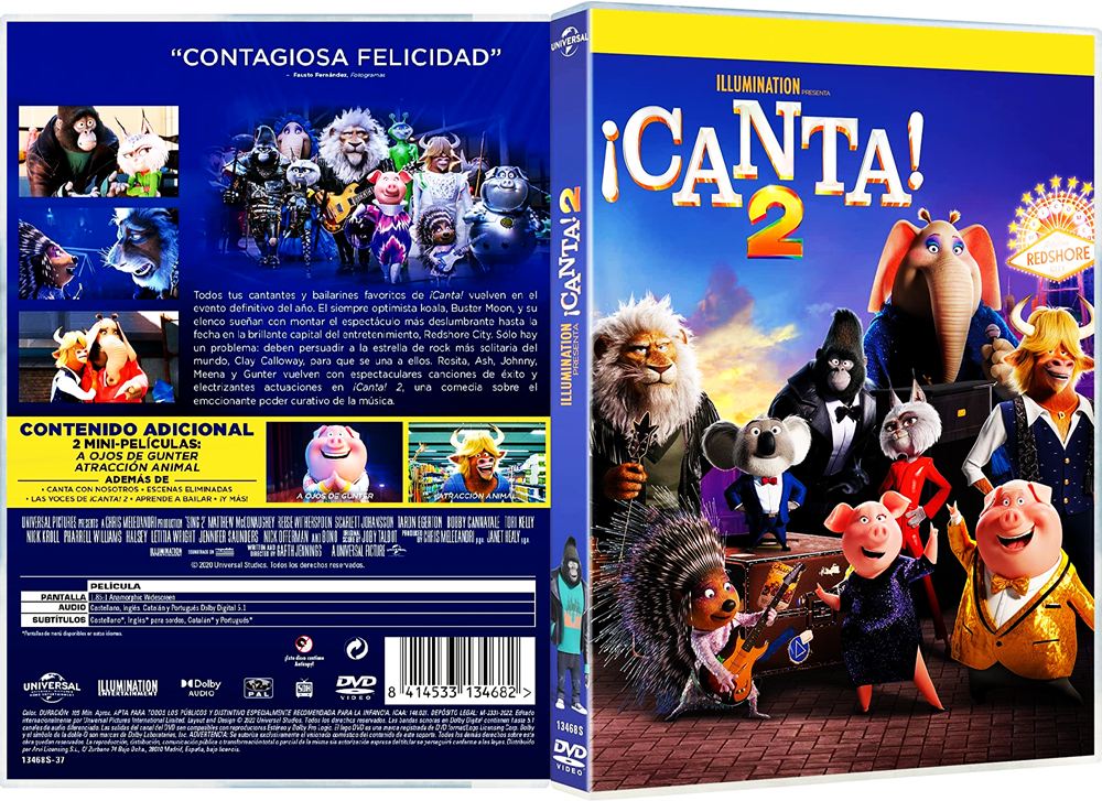 canta2 copia - ¡Canta 2! [2021] [DVD9/Pal] [Audio/Subtítulos:Castellano,Catalán,Portugués,Inglés] [Animación]